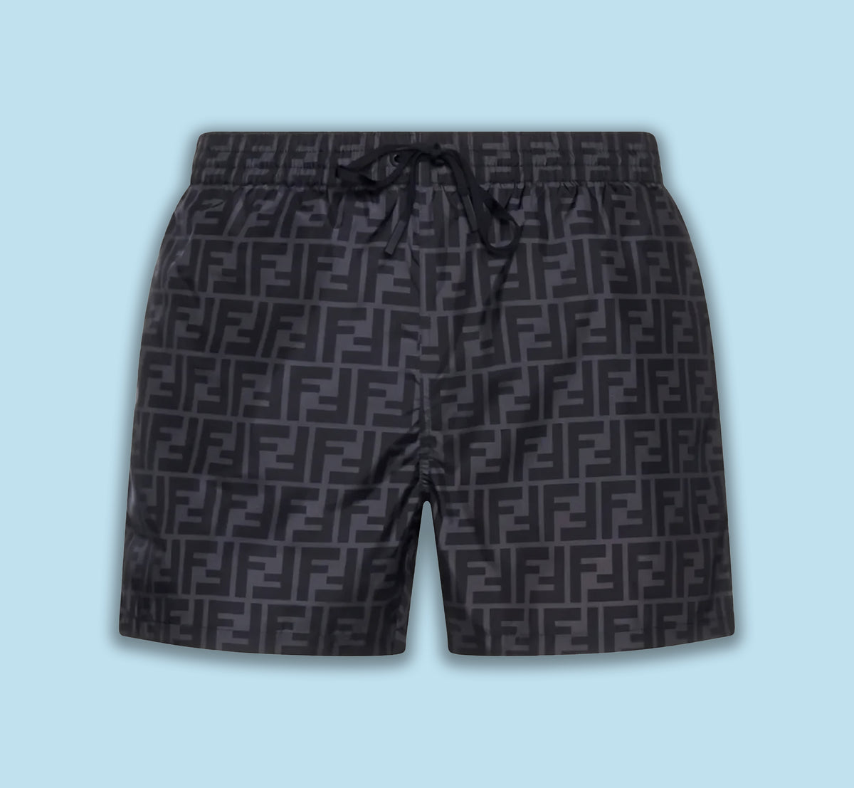 Short avec Monogramme Noir